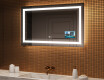 Prostokątne Lustro Łazienkowe Podświetlane L15 120x80cm - SmartScreen, DualColor, Mata grzewcza