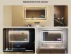 Prostokątne Lustro Łazienkowe Podświetlane L15 120x80cm - SmartScreen, DualColor, Mata grzewcza #2