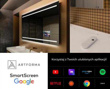 Prostokątne Lustro Do Łazienki Podświetlane LED23 #4