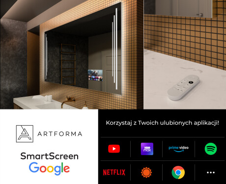 Prostokątne Lustro Łazienkowe Z Podświetleniem LED27 #4