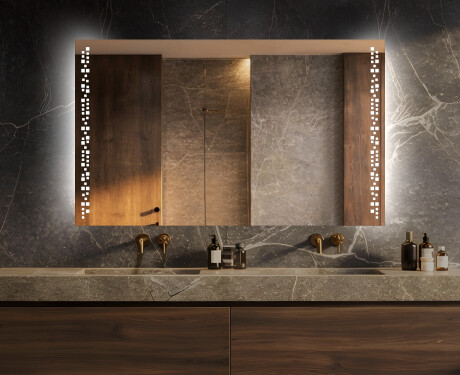 Nowoczesne Lustro Łazienkowe Podświetlane LED38