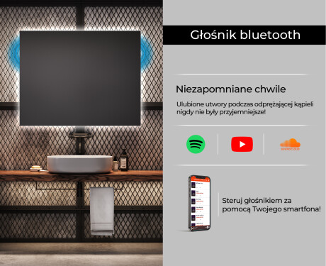 Nowoczesne Lustro Łazienkowe Podświetlane LED58 #5