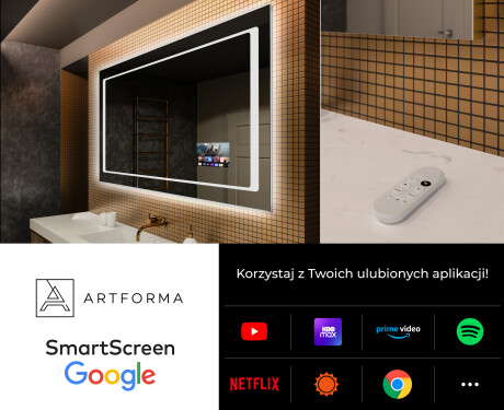 Prostokątne Lustro Łazienkowe Podświetlane LED61 #4