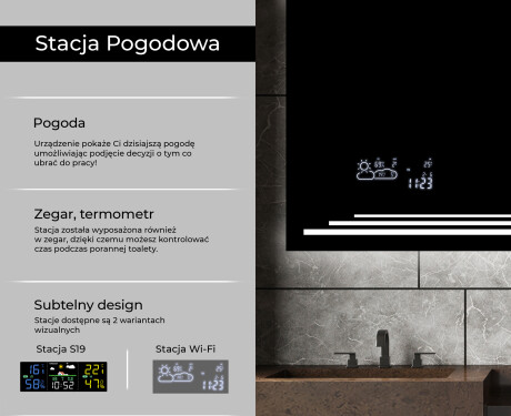 Lustro Łazienkowe Prostokątne Podświetlane LED75 #5