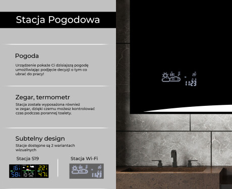 Lustro Łazienkowe Prostokątne Podświetlane LED78 #5