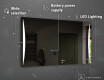 Prostokątne Lustro Podświetlane LED Na Baterie L135 #4