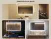 Prostokątne Lustro Łazienkowe Podświetlane 120x70cm z zimną barwą LED 7000K, ciepłą barwą 3000K lub barwą neutralną 4500K #2