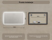 Prostokątne Lustro Łazienkowe Podświetlane 120x70cm z zimną barwą LED 7000K, ciepłą barwą 3000K lub barwą neutralną 4500K #7