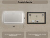 Prostokątne Lustro Łazienkowe Podświetlane 120x70cm z zimną barwą LED 7000K, ciepłą barwą 3000K lub barwą neutralną 4500K #7
