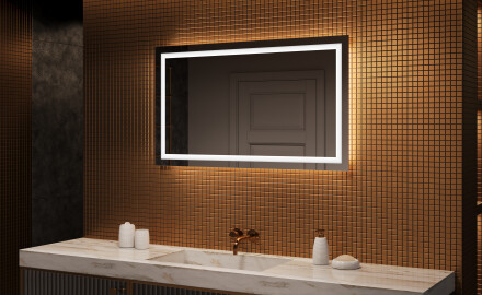 Prostokątne Lustro Łazienkowe Podświetlane 120x70cm z zimną barwą LED 7000K, ciepłą barwą 3000K lub barwą neutralną 4500K