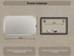 Prostokątne Lustro Łazienkowe Podświetlane 120x70cm z zimną barwą LED 7000K, ciepłą barwą 3000K lub barwą neutralną 4500K #7