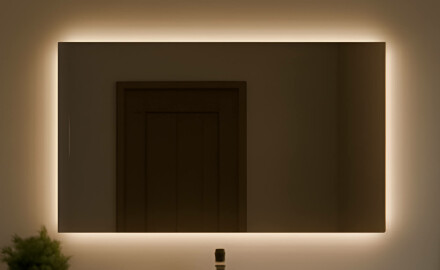 Prostokątne Lustro Łazienkowe Podświetlane 120x70cm z zimną barwą LED 7000K, ciepłą barwą 3000K lub barwą neutralną 4500K