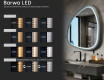 Nieregularne lustro LED z ramą MDF lakierowaną na wysoki połysk L308 #5
