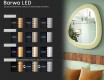 Lustro LED o nieregularnej linii z lakierowaną ramą MDF L308 #5