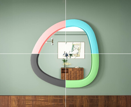 Lustro LED o nieregularnej linii z lakierowaną ramą MDF L308 #6
