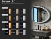 Asymetryczne lustro LED z lakierowaną ramą MDF L310 #5