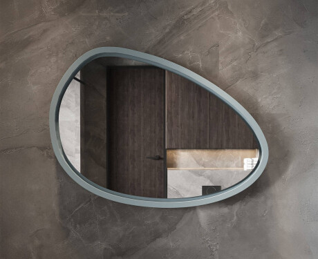 Asymetryczne lustro LED z lakierowaną ramą MDF L310 #7
