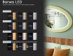 Asymetryczne lustro LED z ramą MDF L310 #5
