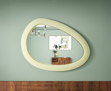 Asymetryczne lustro LED z ramą MDF L310 #7