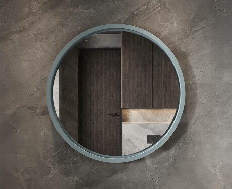 Lustro LED okrągłe w lakierowanej ramie MDF L306 #4