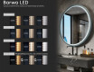 Lustro LED okrągłe w lakierowanej ramie MDF L306 #5