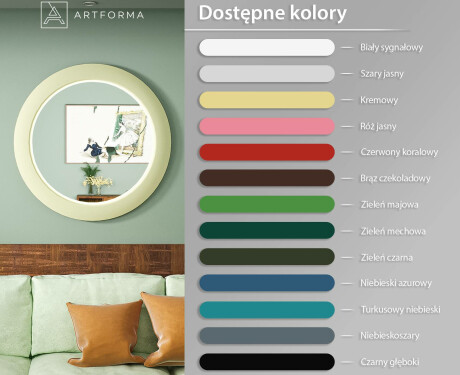 Lustro LED MDF w okrągłej, lakierowanej oprawie L306 #3