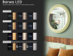 Lustro LED MDF w okrągłej, lakierowanej oprawie L306 #5
