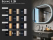 Lustro LED w kształcie stadionu, lakierowana rama MDF L307 #5