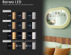 Nowoczesne lustro LED o stadionowym kształcie z ramą MDF L307 #5