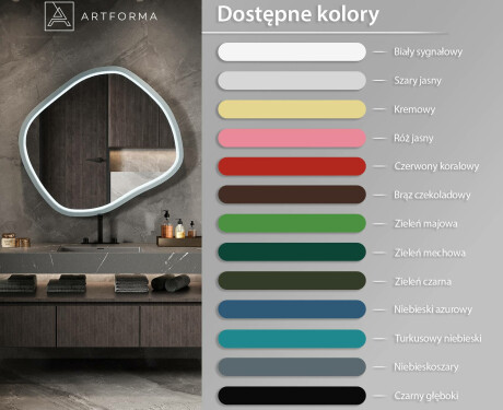 Romboidalne lustro LED w lakierowanej oprawie MDF L309 #3