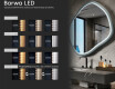 Romboidalne lustro LED w lakierowanej oprawie MDF L309 #5