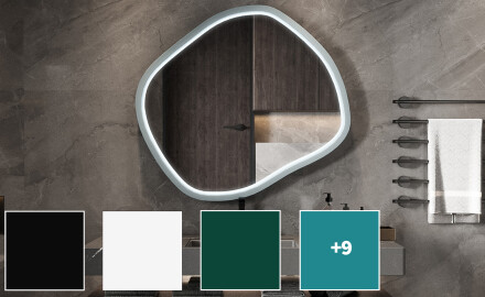 Romboidalne lustro LED w lakierowanej oprawie MDF L309