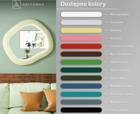 Designerskie lustro LED MDF w geometrycznym kształcie L309 #3