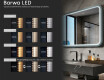 Zaokrąglone lustro LED z lakierowaną ramą MDF L305 #5