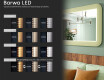 Zaokrąglone lustro LED w połyskującej ramie MDF L305 #5