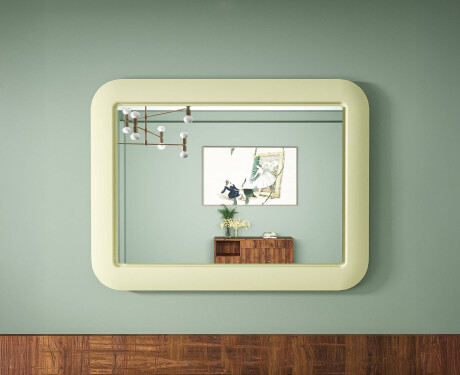 Zaokrąglone lustro LED w połyskującej ramie MDF L305 #8