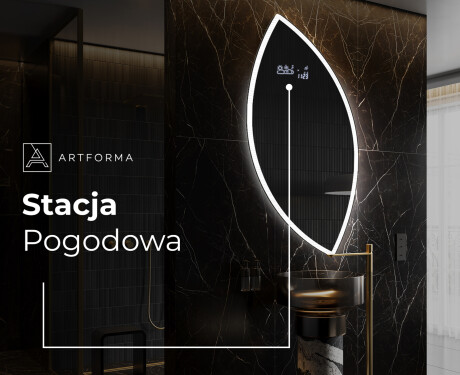 Lustro asymetryczne łazienkowe podświetlane LED L222 #6