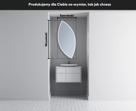 Lustro asymetryczne łazienkowe podświetlane LED L223 #3