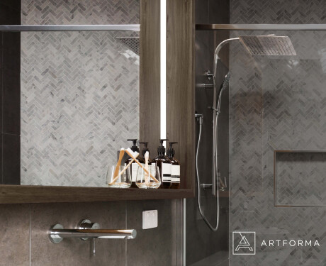 Lustro łazienkowe LED z ramą WoodenFrame w kolorze Dąb Oslo #10