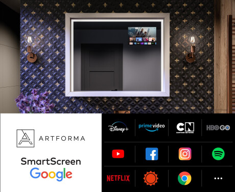 Lustro łazienkowe LED z ramą WoodenFrame w kolorze Dąb Oslo #3