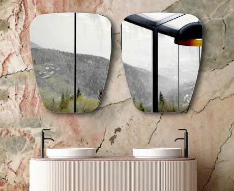 Nieregularne pionowe Lustro na wymiar L213 #6