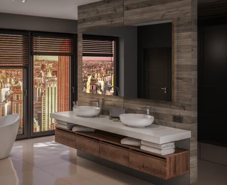 Prostokątne Lustro w ramie na wymiar L197