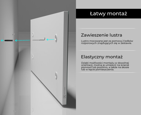 Prostokątne Lustro w ramie na wymiar L197 #6