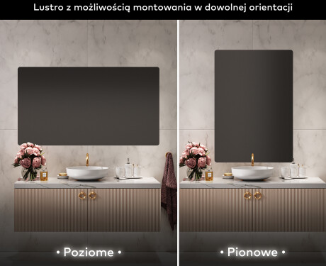 Zaokrąglone Lustro w ramie na wymiar L199 #2