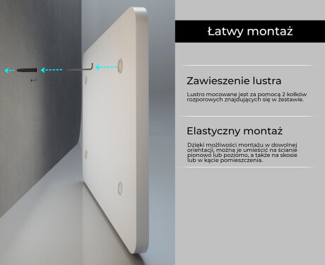 Zaokrąglone Lustro w ramie na wymiar L199 #5