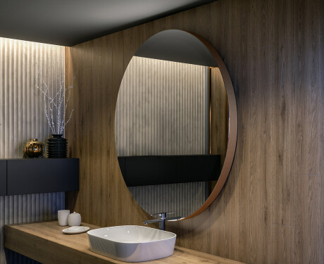 Okrągłe Lustro w ramie na wymiar L203