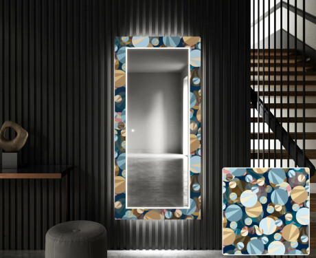 Podświetlane lustro dekoracyjne LED do przedpokoju - Ball