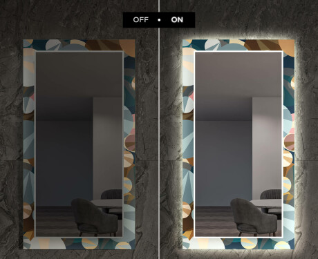 Podświetlane lustro dekoracyjne LED do przedpokoju - Ball #7