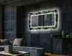 Podświetlane lustro dekoracyjne prostokątne LED do salonu - Dotted Triangles #2