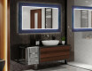 Lustro łazienkowe prostokątne podświetlane LED - Blue Drawing #2